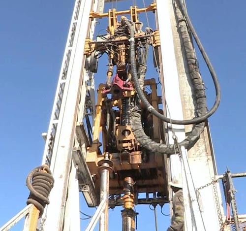 drilling rig showing loops